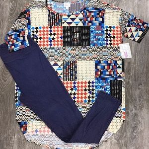 NWT Lularoe Irma/Legging Combo M and TC